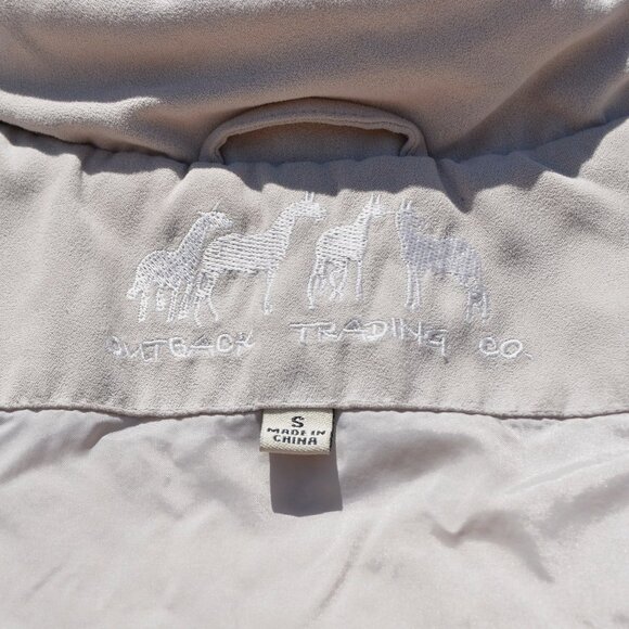 Outback Trading Post Quilted Faux Suede Vest L - Picture 7 of 7